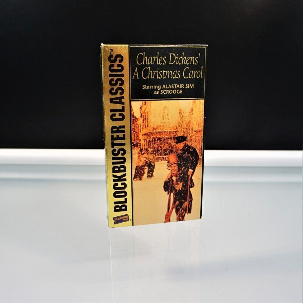 A Christmas Carol Charles Dickens Blockbuster Classic VHS 1951 Alastair Sim